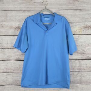 Men's Nike Victory Golf Polo Blue Short Sleeve Large Dri Fit